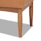Baxton Studio Arvid Mid-Century Modern Tan Faux Leather and Walnut Brown Finished Wood Dining Bench 175-10839-Zoro - alternate 5